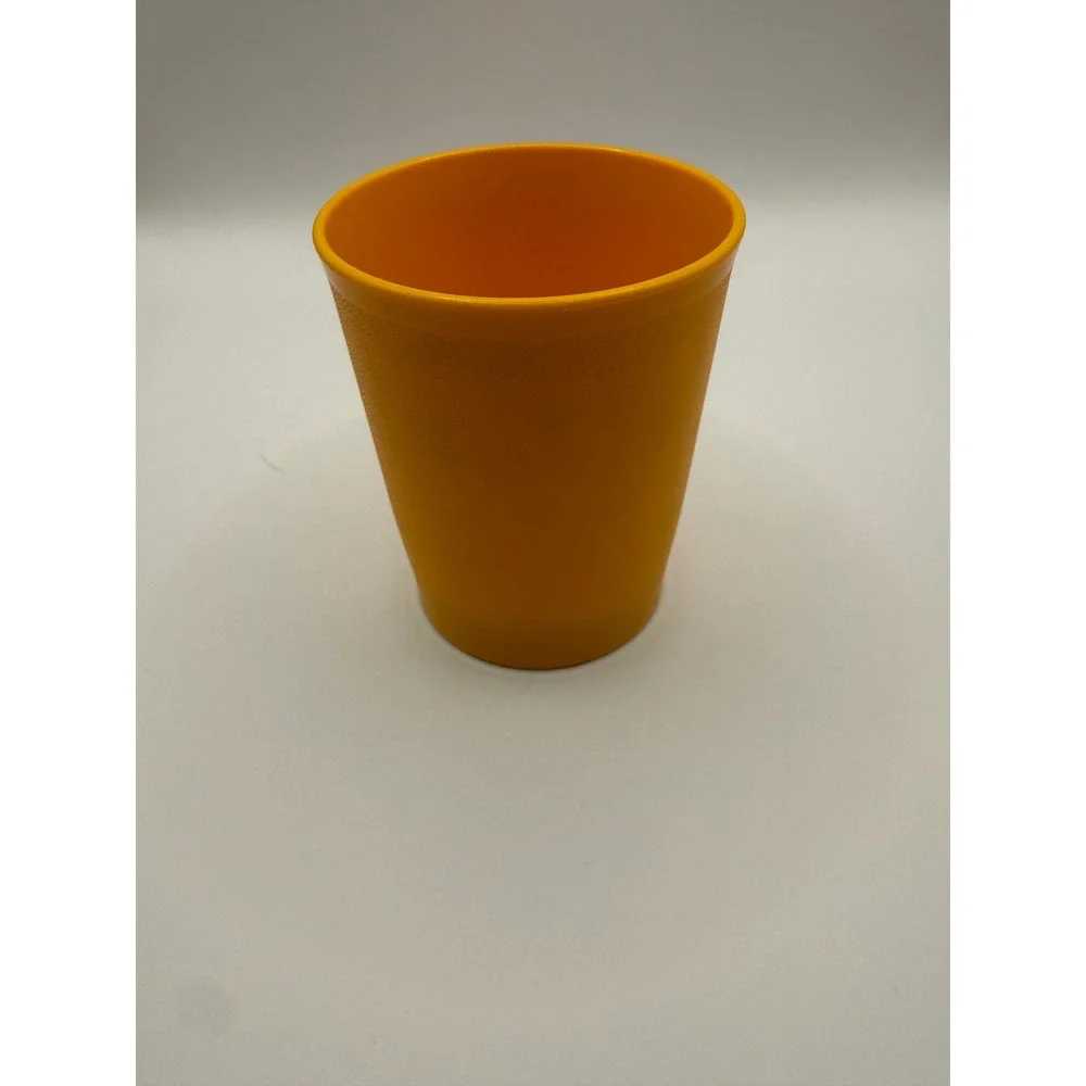 Vintage Tupperware Harvest Orange Tumbler Cup 1251-25 Made in USA Retro 8oz